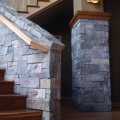 The interior of a home outfitted with Concord stone veneer from Halquist's Castlestone Collection.