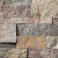 A grey and tan stone veneer with both warm and cool tones perfect for any hardscape idea on the exterior or interior of any home or landscape.