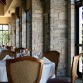 The interior walls of a home outfitted with Dimensional Chalet Grey stone veneer from Halquist's Castlestone Collection.