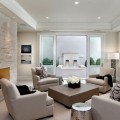 An interior wall of a home outfitted with Landmark stone veneer from Halquist's Castlestone Collection.