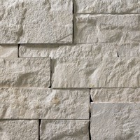 A white stone veneer perfect for any hardscape idea on the exterior or interior of any home or landscape.