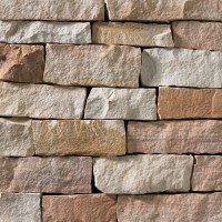 A light grey, tan, and rose-colored stone veneer perfect for any hardscape idea on the exterior or interior of any home or landscape.