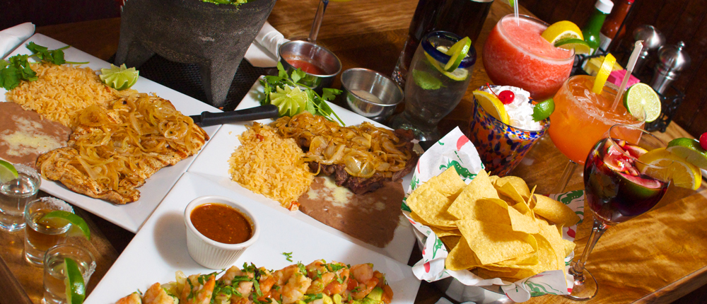 Food and drinks on a table