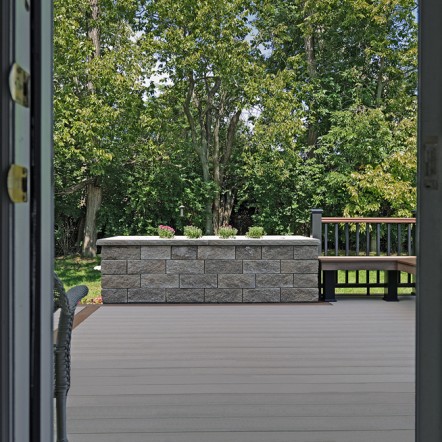 Deck & Integrated Stone Planter, Springboro OH « Patio Supply | Outdoor ...